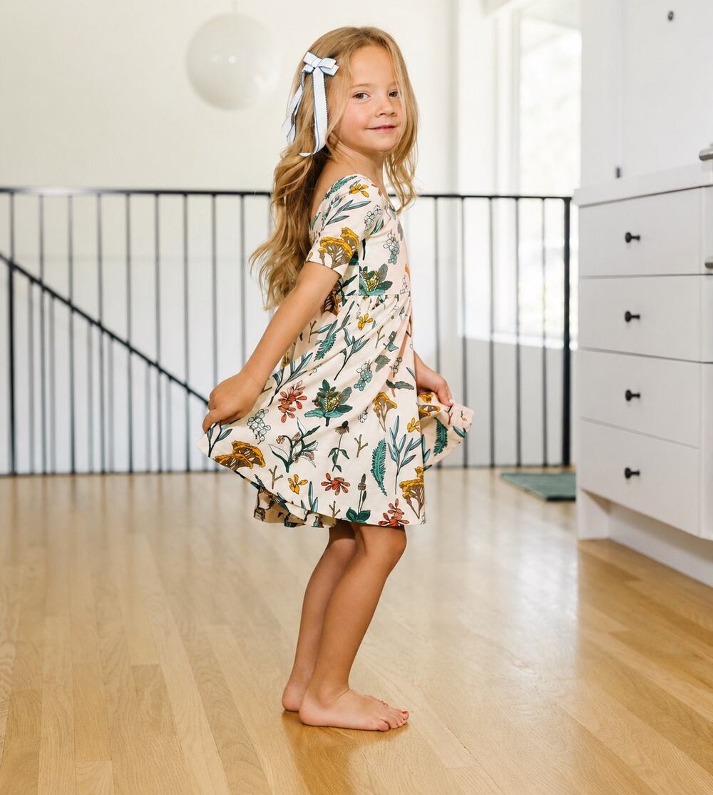 Alice + Ames Herbal Study Ballet Dress Botanical Twirl Dress Size 4